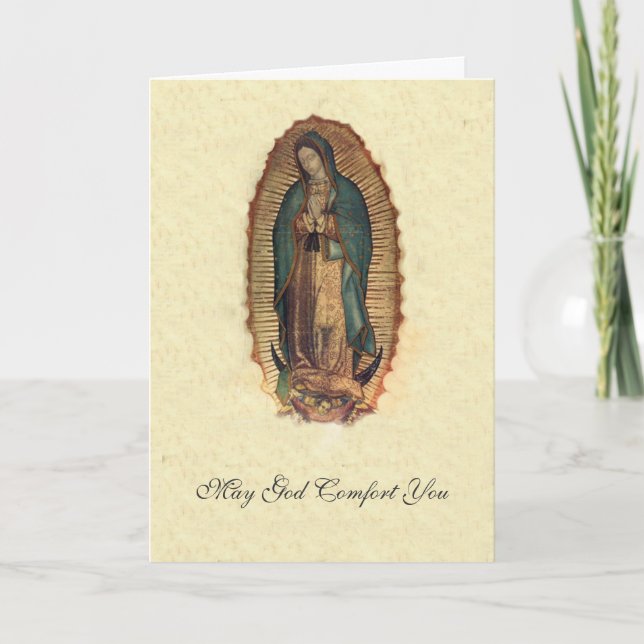 Carte Notre-Dame de Guadalupe Condoléances (Devant)