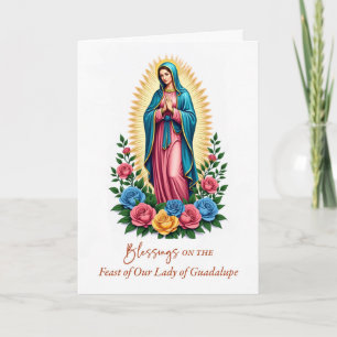Carte Notre-Dame de Guadalupe Fête Bénédiction Marie
