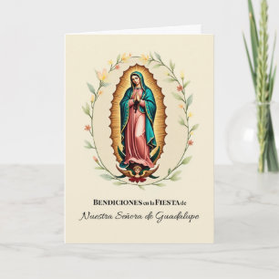 Carte Notre-Dame de Guadalupe Fête Bénédictions Espagnol