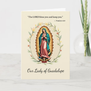 Carte Notre-Dame de Guadalupe, Paix et Bénédictions de D