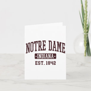Carte Notre Dame Indiana En Athlétisme Vintage Varsity S