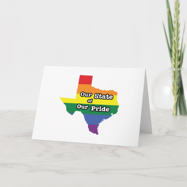 Carte Notre état de notre fierté | Texas (Devant)
