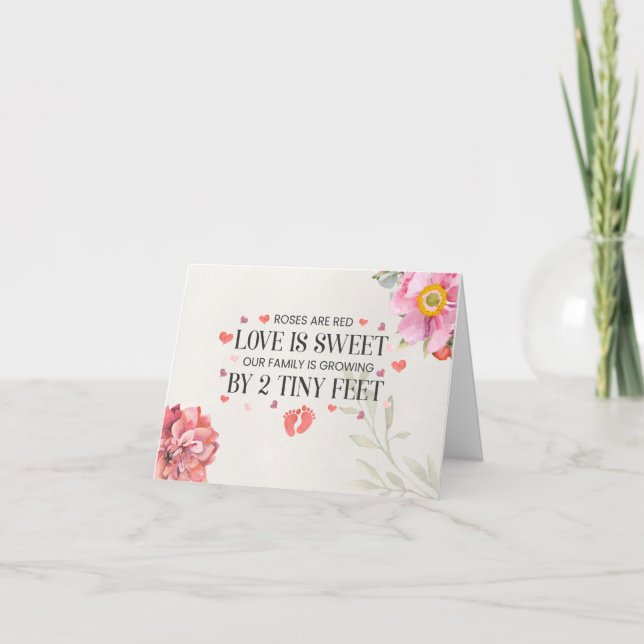 Carte Notre famille grandit de 2 mètres minuscules (Devant)