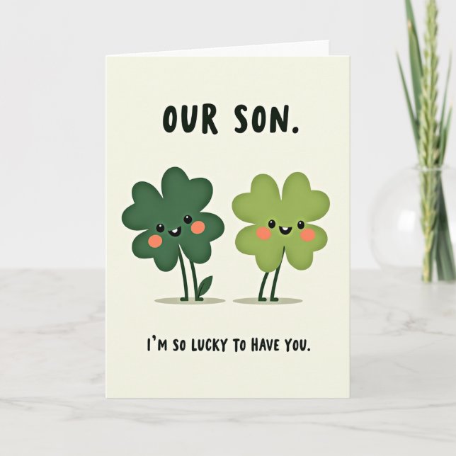 Carte Notre Fils Si Chanceux (Devant)