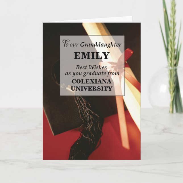 Carte Notre Grand-Fille Graduation (Devant)
