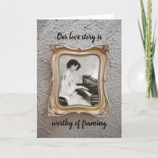 Carte Notre histoire d'amour Anniversaire "Ajouter votre (Devant)