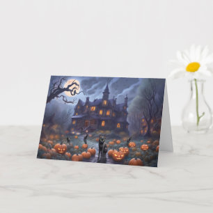 Carte Notre maison à votre maison hantée Halloween