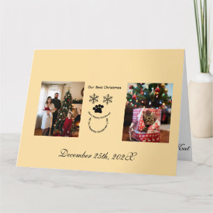 Carte Notre meilleur Noël personnalisé, Photo de chat