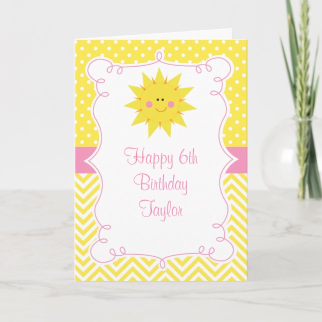 Carte Notre petit anniversaire Sunshine  (Devant)