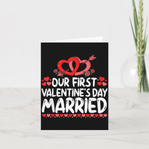 Carte Notre premier marié Saint-Valentin mari femme