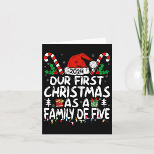 Carte Notre Premier Noël En Famille De Cinq 2024 Pour N
