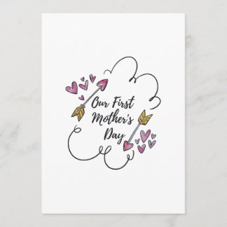 Carte Notre première fête des mères