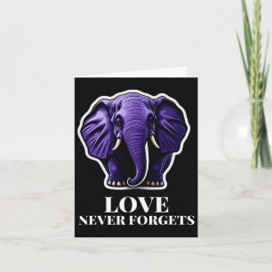 Carte N'oublie jamais l'éléphant pour la femme Alzheimer