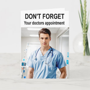 Carte N'oubliez pas votre rendez-vous chez le médecin.
