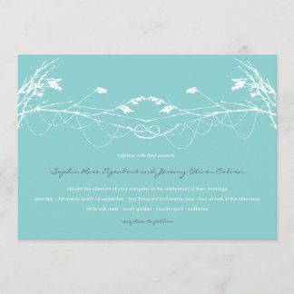 Carte nouée de faire-part de mariage de branche