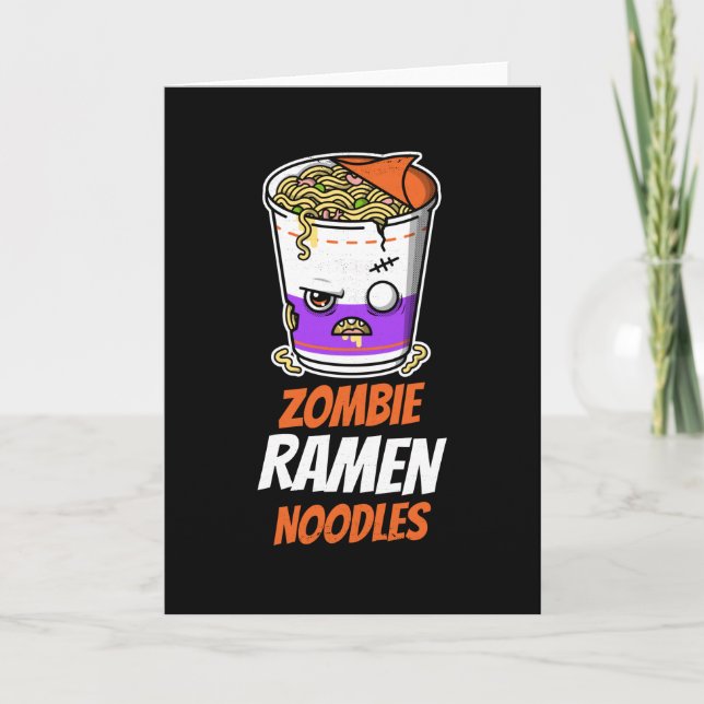 Carte Nouilles Ramen Zombie Nouilles Ramen Halloween Nou (Devant)