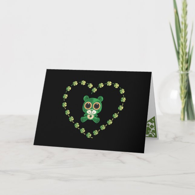 Carte Nounours de la Saint-Patrick (Devant)