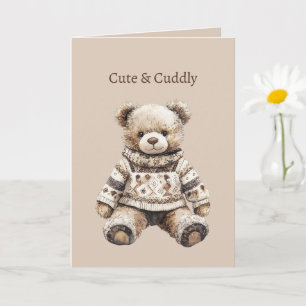 Carte Nounours Ours en Peluche