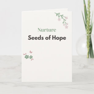 Carte Nourrir les graines d'espoir Professeur Floral