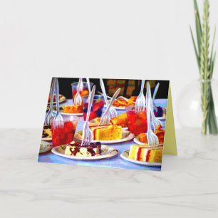 Carte Nourriture Art Pop Desserts Gâteaux Fourchettes Co