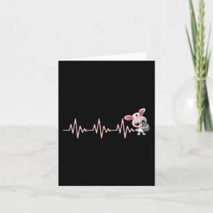 Carte Nourriture Bunny Coeur battent Oeuf de Pâques Chas