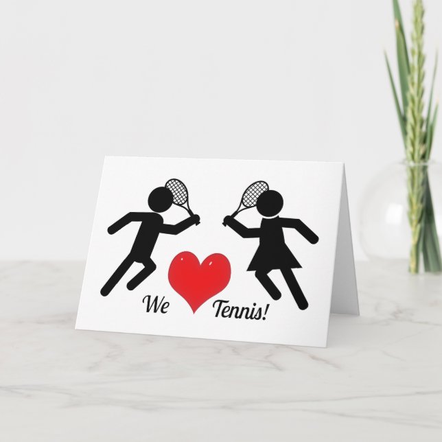 Carte Nous aimons le tennis (Devant)