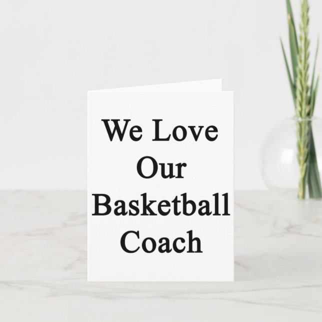 Carte Nous Aimons Notre Coach De Basketball (Devant)