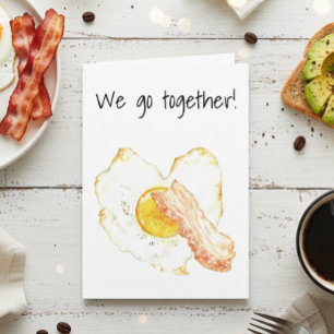 Carte Nous allons ensemble Bacon Egg amour la Saint-Vale