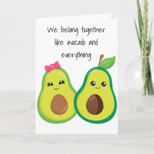 Carte Nous Apprécions Ensemble Aimer Avocado Funny Anniv