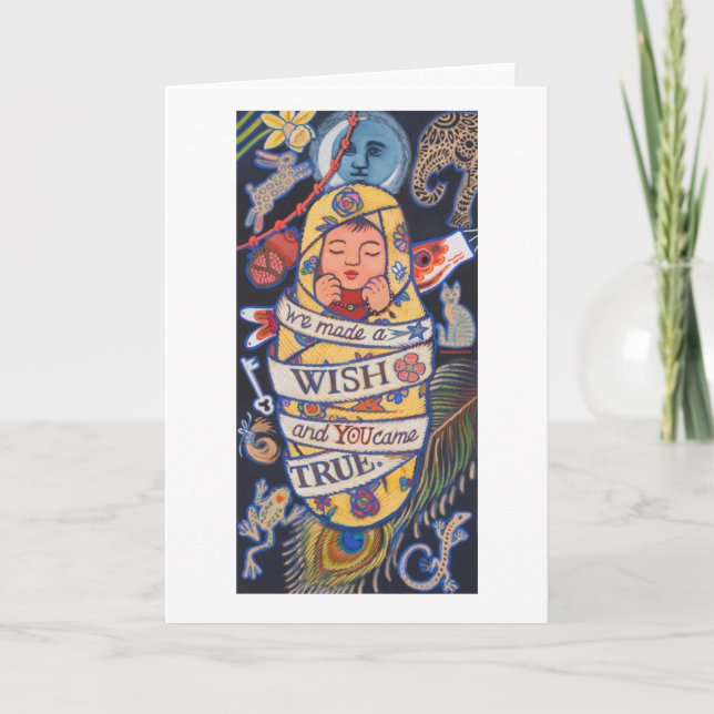 Carte Nous avons fait un SOUHAIT et VOUS êtes venu VRAI (Devant)