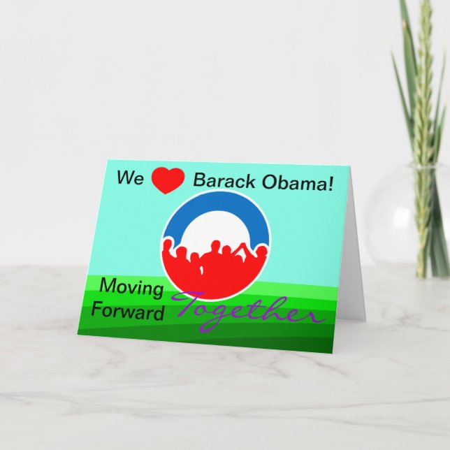 Carte Nous coeur Barack Obama ! Vote sur 11/06/12 (Devant)