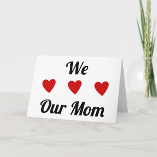 Carte Nous Coeurs Notre Mère Love MOM Joyeuse Fête d