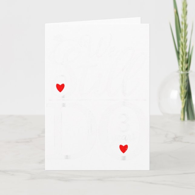 Carte Nous faisons 3 ans de chemise de couple 3e anniver (Devant)