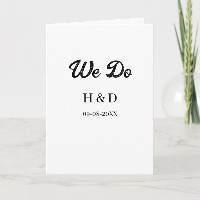 CARTE NOUS FAISONS COUPLE NOM LETTRE DATE DE MARIAGE SIM (Devant)