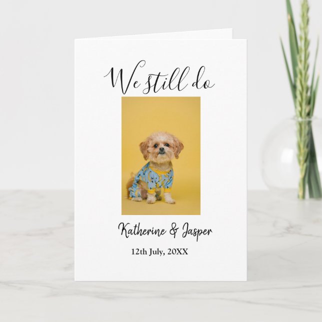 Carte Nous faisons encore couple nom photo de chien date (Devant)