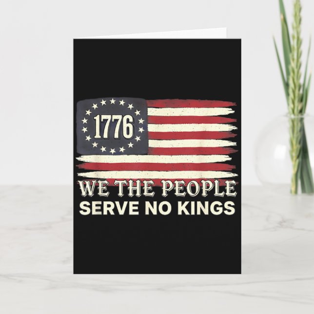 Carte Nous Le Peuple 1776 Drapeau Américain Ne Servons A (Devant)