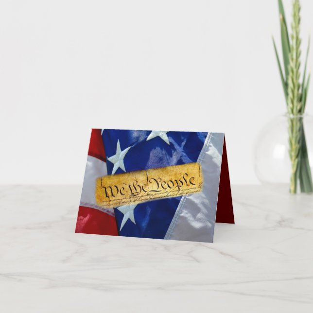 Carte Nous Le Peuple Drapeau Américain (Devant)