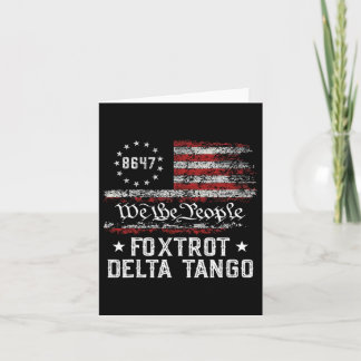 Carte Nous Le Peuple Foxtrot Delta Tango Drapeau Usa 864