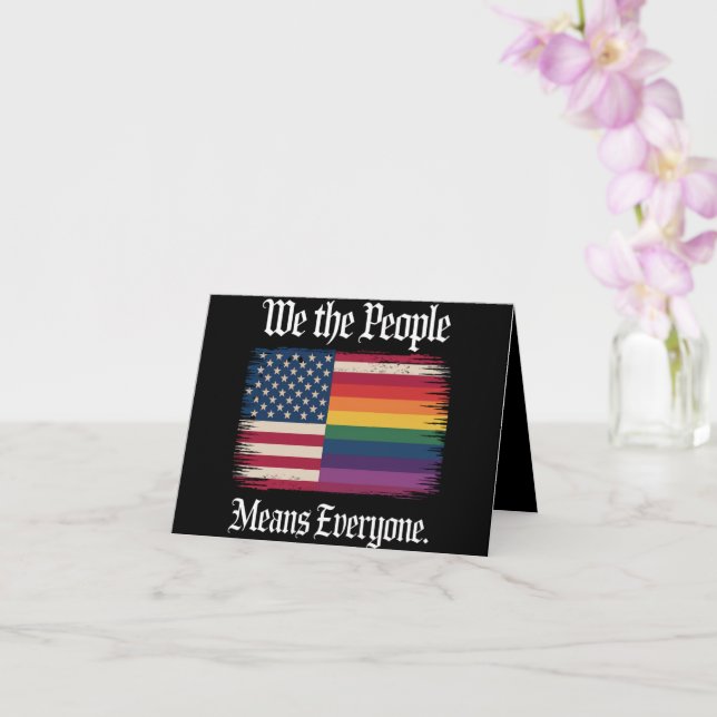 Carte Nous Le Peuple Signifie Tout Le Monde Usa Lgbt Éga (Orchidée)