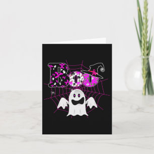 Carte Nous Portons Casquette Sorcière Rose Boo Fantôme C