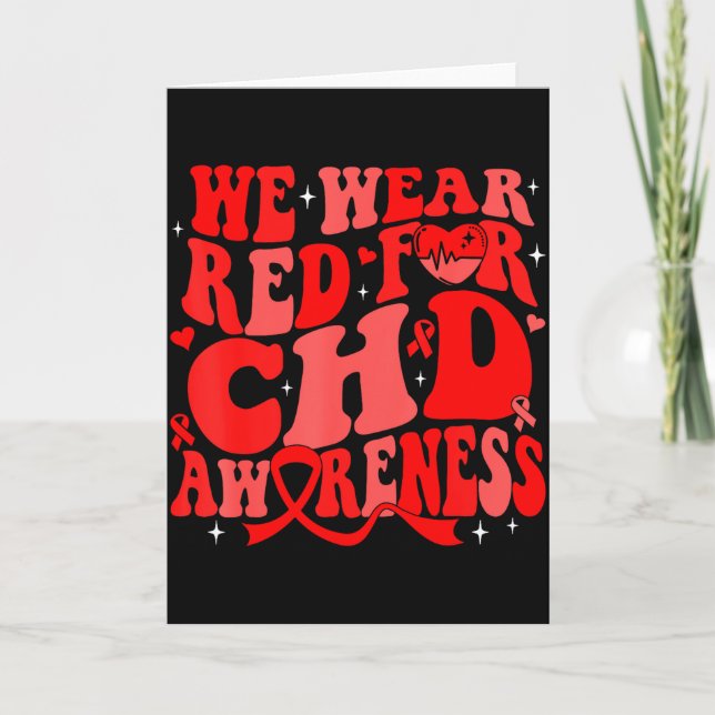 Carte Nous Portons Du Rouge Pour La Sensibilisation À La (Devant)