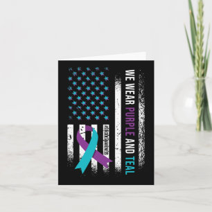 Carte Nous Portons Violet Et Turquoise