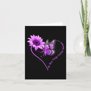 Carte Nous Portons Violet Ribbon Sunflower Surdose Sensi