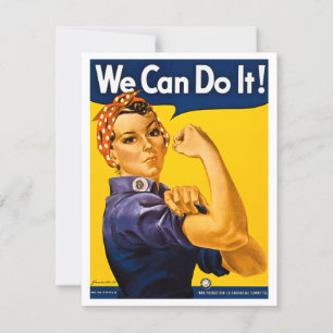 Carte Nous Pouvons Le Faire ! Rosie le Riveter Vintage 2