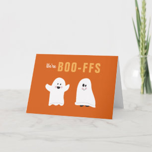 Carte Nous sommes BOO-FFS   Halloween Ghost BFF mignon