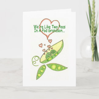 Carte Nous sommes comme deux pois dans une salutation de