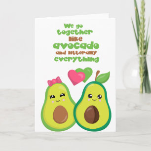 Carte Nous sommes ensemble Avocado Love Anniversaire Ann