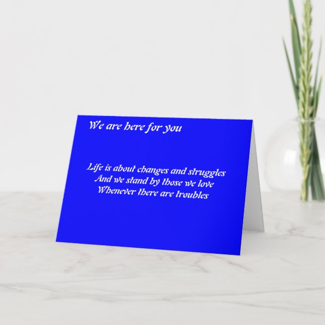 Carte Nous sommes là pour vous (Devant)