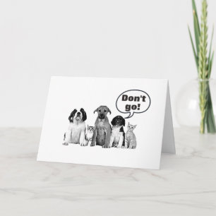 CARTE "NOUS SOMMES SI DÉSOLÉS" QUITTER / NOUS VOUS MANQU