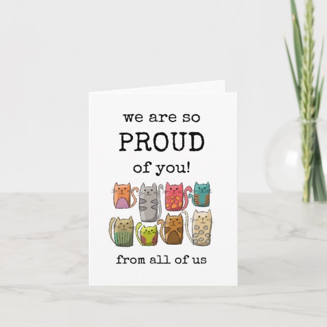 Carte Nous sommes si fiers de vous, Drôle, De la part de (Devant)